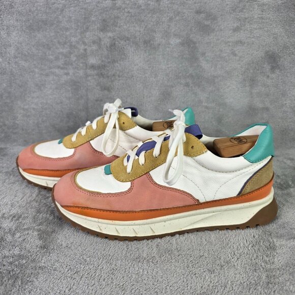 Womens Madewell MWL Kickoff Trainer Color Block Sneakers Leather & Suede 9.5M - Picture 3 of 8